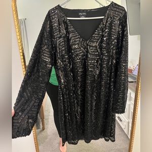 Black Sequins Dress